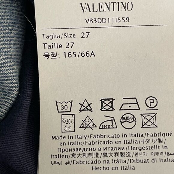 Valentino Blue Flare Wide-Leg Jeans - Picture 5 of 5